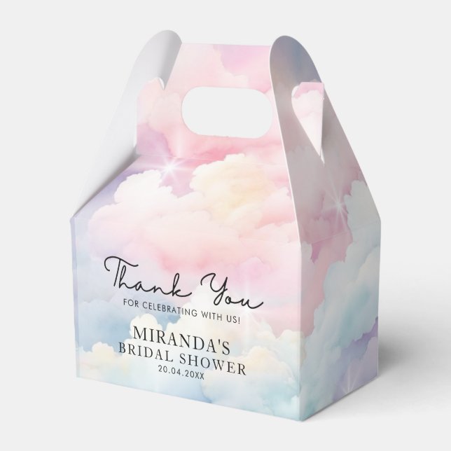 Elegant Clouds Sky Bridal Shower Favor Boxes (Front Side)