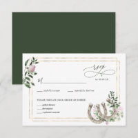Elegant Clover Horseshoes Botanical Wedding
