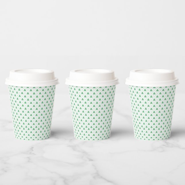 Elegant Clover Pattern Paper Cups (Multi)