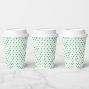 Elegant Clover Pattern Paper Cups