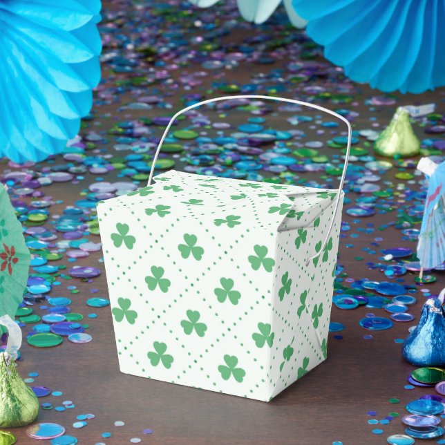 Elegant Clover Pattern Take Out 2x2x2.75 Favor Boxes (Party)