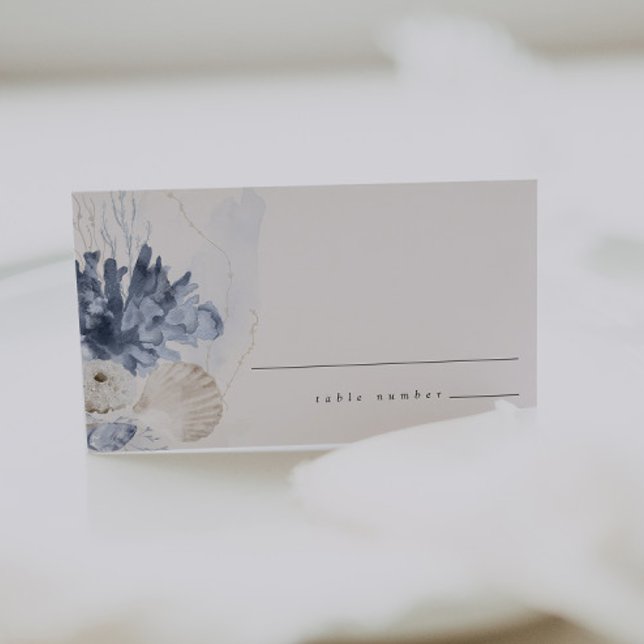 Elegant Coastal Beach Wedding Place Card (Creator Uploaded)