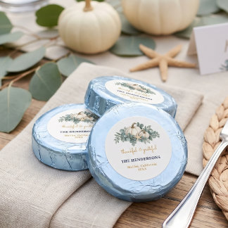 Elegant Coastal Thanksgiving Dipped Oreo Cookie Favors