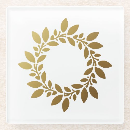 Elegant Coasters Featuring Intricate Gold Leaf 