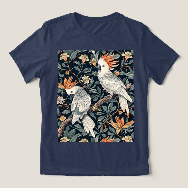Elegant Cockatoo T-shirt Tri-Blend Shirt (Design Front)
