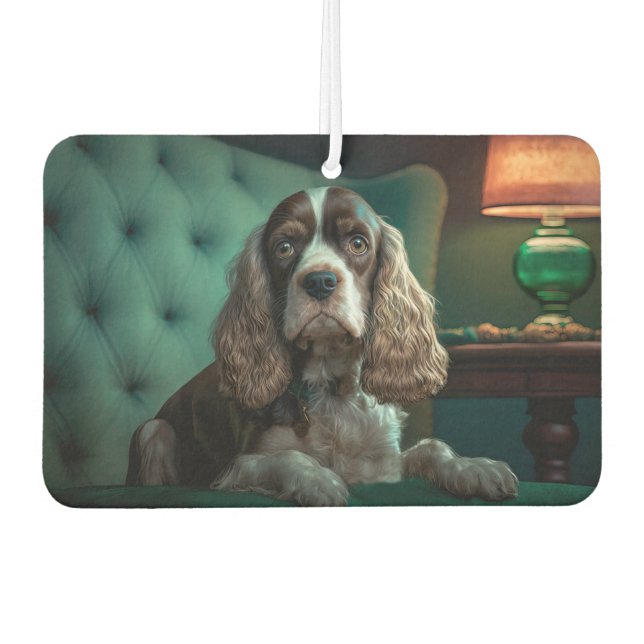 Elegant Cocker Spaniel Classic Portrait Design Air Freshener (Front)