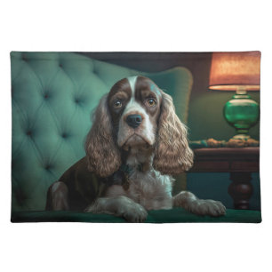 Elegant Cocker Spaniel Classic Portrait Design Cloth Placemat