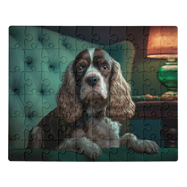 Elegant Cocker Spaniel Classic Portrait Design Jigsaw Puzzle (Puzzle Horizontal)