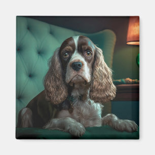 Elegant Cocker Spaniel Classic Portrait Design Magnet