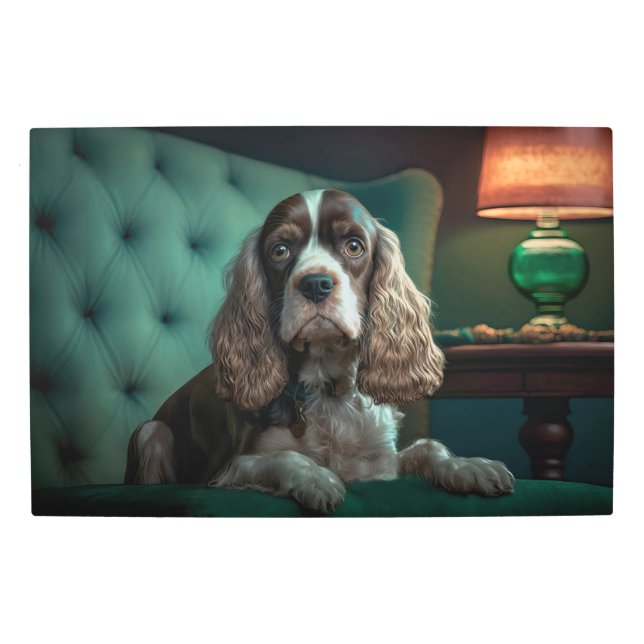 Elegant Cocker Spaniel Classic Portrait Design Metal Print (Front)
