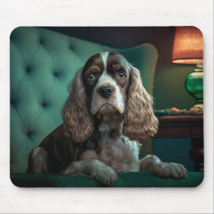 Elegant Cocker Spaniel Classic Portrait Design Mouse Pad