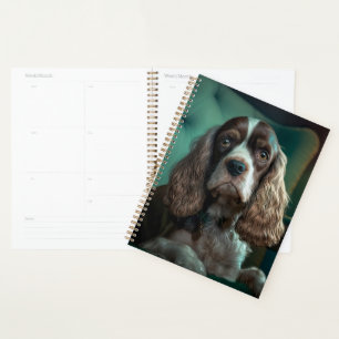 Elegant Cocker Spaniel Classic Portrait Design Planner