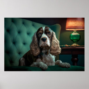 Elegant Cocker Spaniel Classic Portrait Design Poster