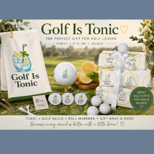 Elegant Cocktail Glass Golfers Wrapping Paper 