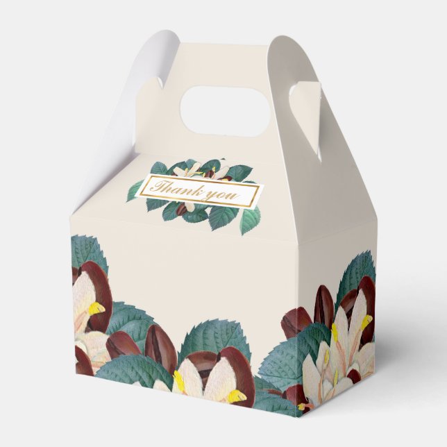 elegant coffee bean thank you party favor boxes (Front Side)