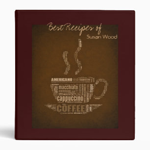 Elegant Coffee Lovers' Treasured Recipe Binder