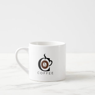 Elegant Coffee Monogram Espresso Cup