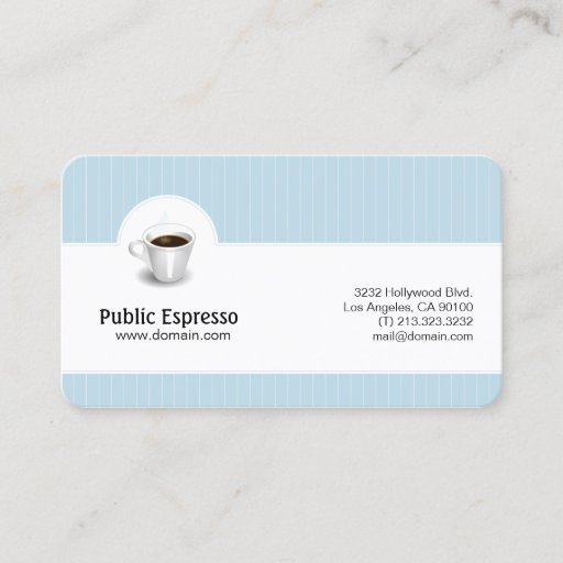 Customizable Elegant Coffee Shop Business Card