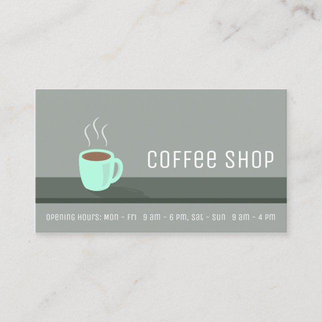 Elegant Coffee Shop Loyalty Punch Card (Front)
