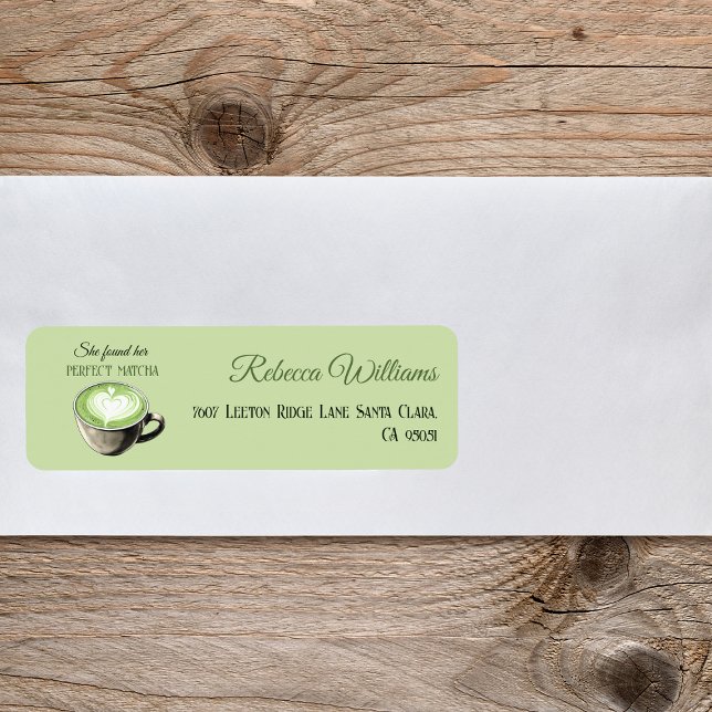 Elegant Coffee Theme Perfect Matcha Bridal Shower Label (Creator Uploaded)
