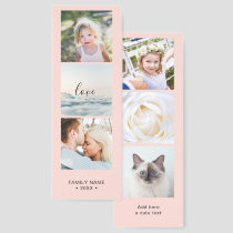 Elegant Collage | Personalized 6 photos and text Bookmarks