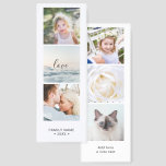 Elegant Collage | Personalized 6 photos and text Bookmarks<br><div class="desc">Elevate your reading experience with our Elegant Collage Bookmarks, a perfect blend of style and sentiment, featuring a stylish photo collage with 6 customized images, elegant handwritten script font and simple sans serif font.. These personalized page markers allow you to beautifully showcase up to six cherished photos, transforming your favorite...</div>