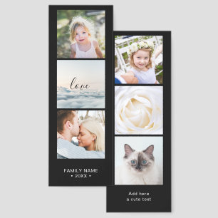 Elegant Collage   Personalized 6 photos and text Bookmarks