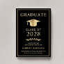 Elegant College Black Gold Graduation Announcement