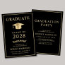 Elegant College Black Gold Graduation Party Invitation
