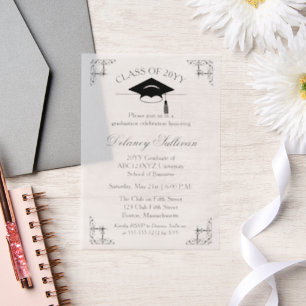 Elegant College Graduation Announcement Party