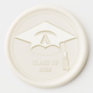 Elegant College Graduation Monogram Wax Seal Sticker