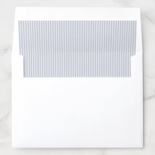 Elegant color editable dusty blue stripes envelope liner