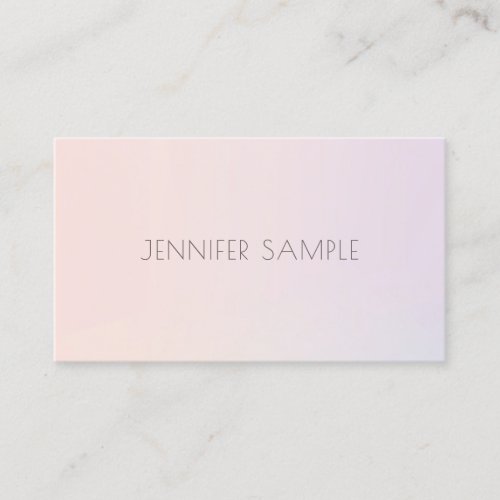 Elegant Color Harmony Modern Professional Plain Business Card