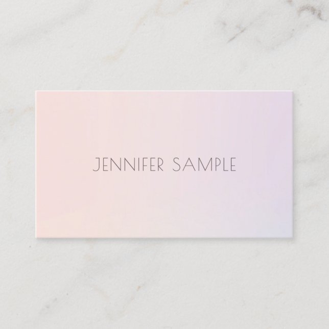 Elegant Color Harmony Modern Professional Plain Business Card (Front)