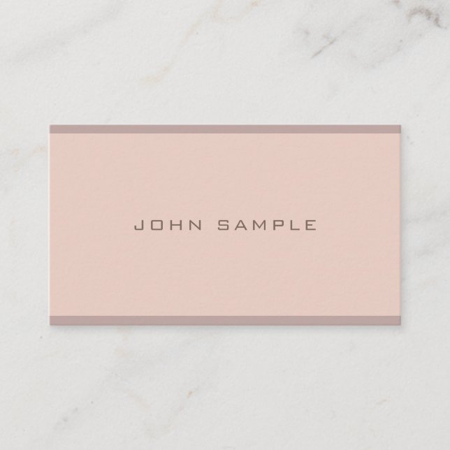 Elegant Color Harmony Modern Simple Plain Graceful Business Card (Front)