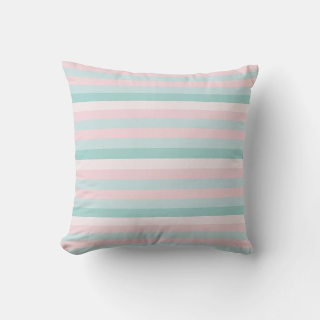 Elegant Color Harmony Pink Blue Green Template Throw Pillow (Front)