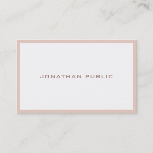 Elegant Color Modern Minimalistic Artistic Plain Business Card