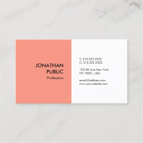 Elegant Color Modern Professional SimpleTemplate Business Card