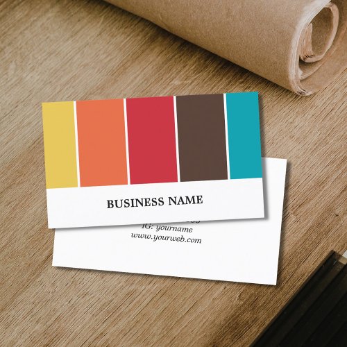 Elegant Color Palette Interior Designer Business Card