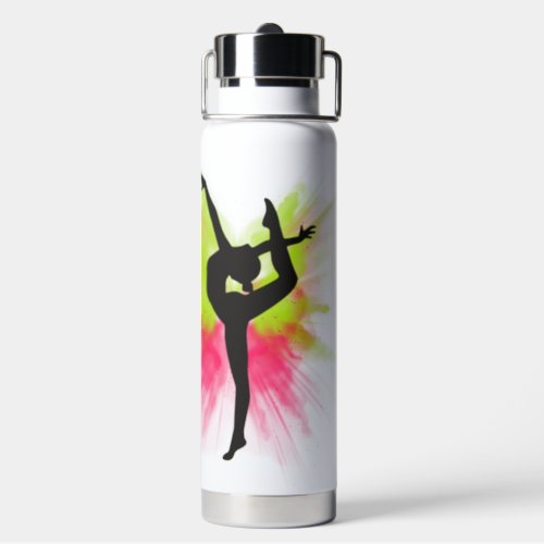 Elegant color powder explosion gymnastics water bottle