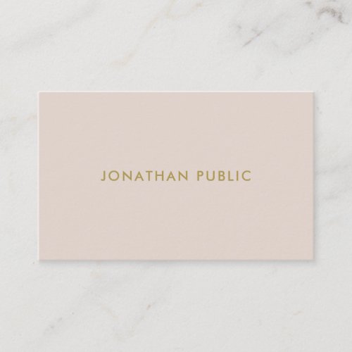 Elegant Color Professional Chic Minimalist Plain Business Card