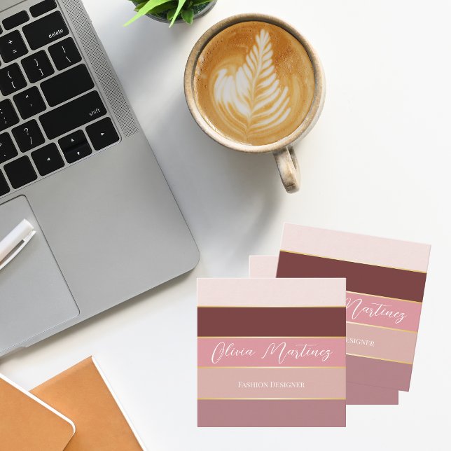 Elegant Color Stripes Personalized Business Card (Creator Uploaded)