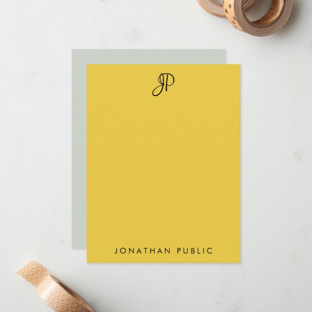 Elegant Color Template Custom Handwritten Monogram (Front/Back In Situ)