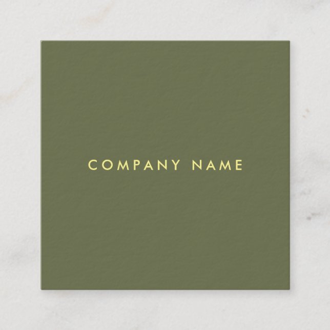 Elegant Color Template Professional Luxury Modern Square Business Card (Front)