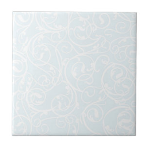 Elegant Color Vintage Scroll Damask Pattern Tile