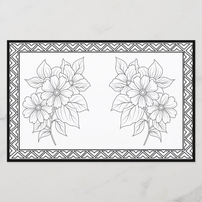 Elegant Color Your Own Personalized Stationery  (Front)