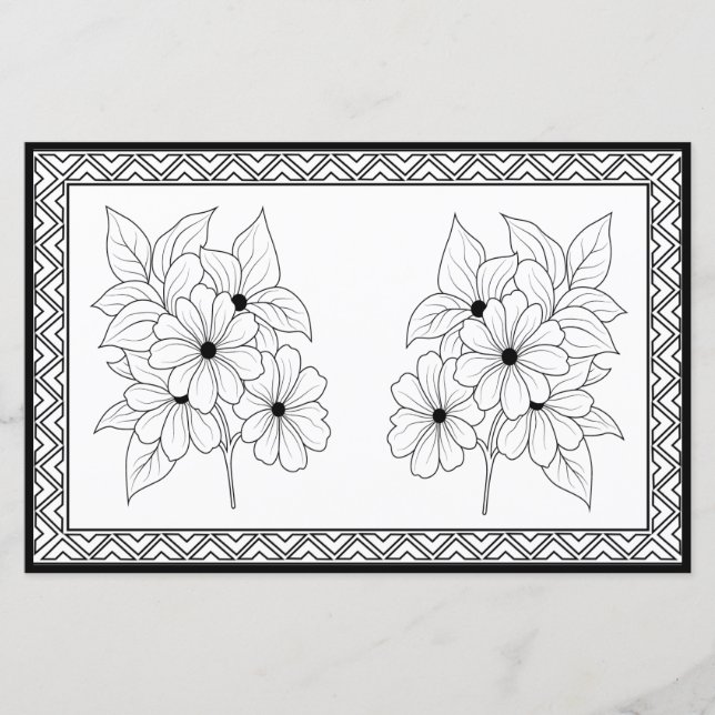 Elegant Color Your Own Personalized Stationery  (Front)