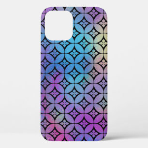 Elegant Colorful Abstract Floral Circles Pattern iPhone 12 Pro Case