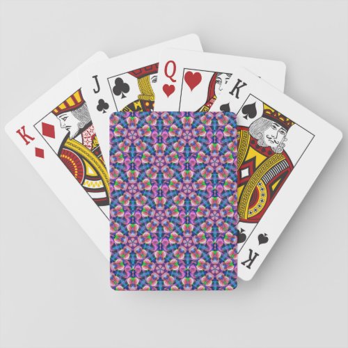 Elegant Colorful Artsy Kaleidoscopic Design Playing Cards