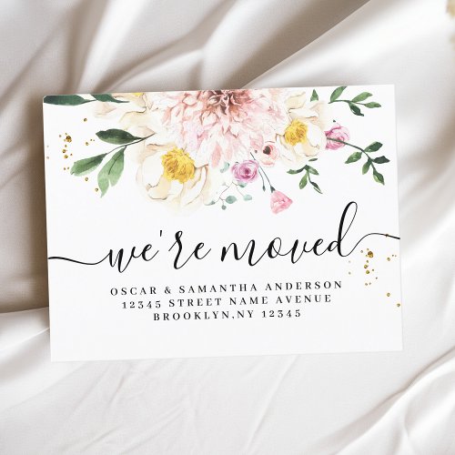 Elegant Colorful Beauty Flowers  Announcement Postcard